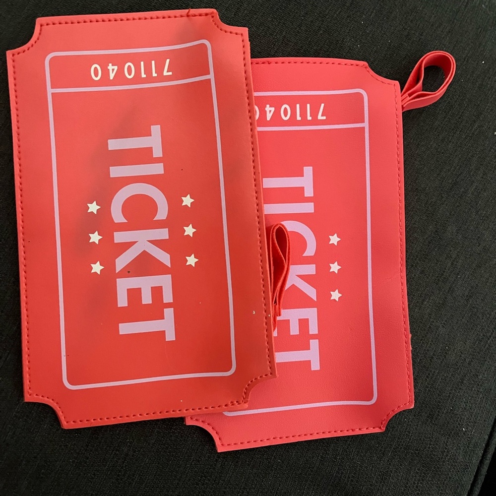 Ipsy Red Ticket zippered Pouches